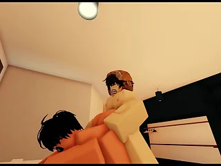 Femboy Gets Dicked Down and Filled at the end of one's tether Muscular Guy [ROBLOX]